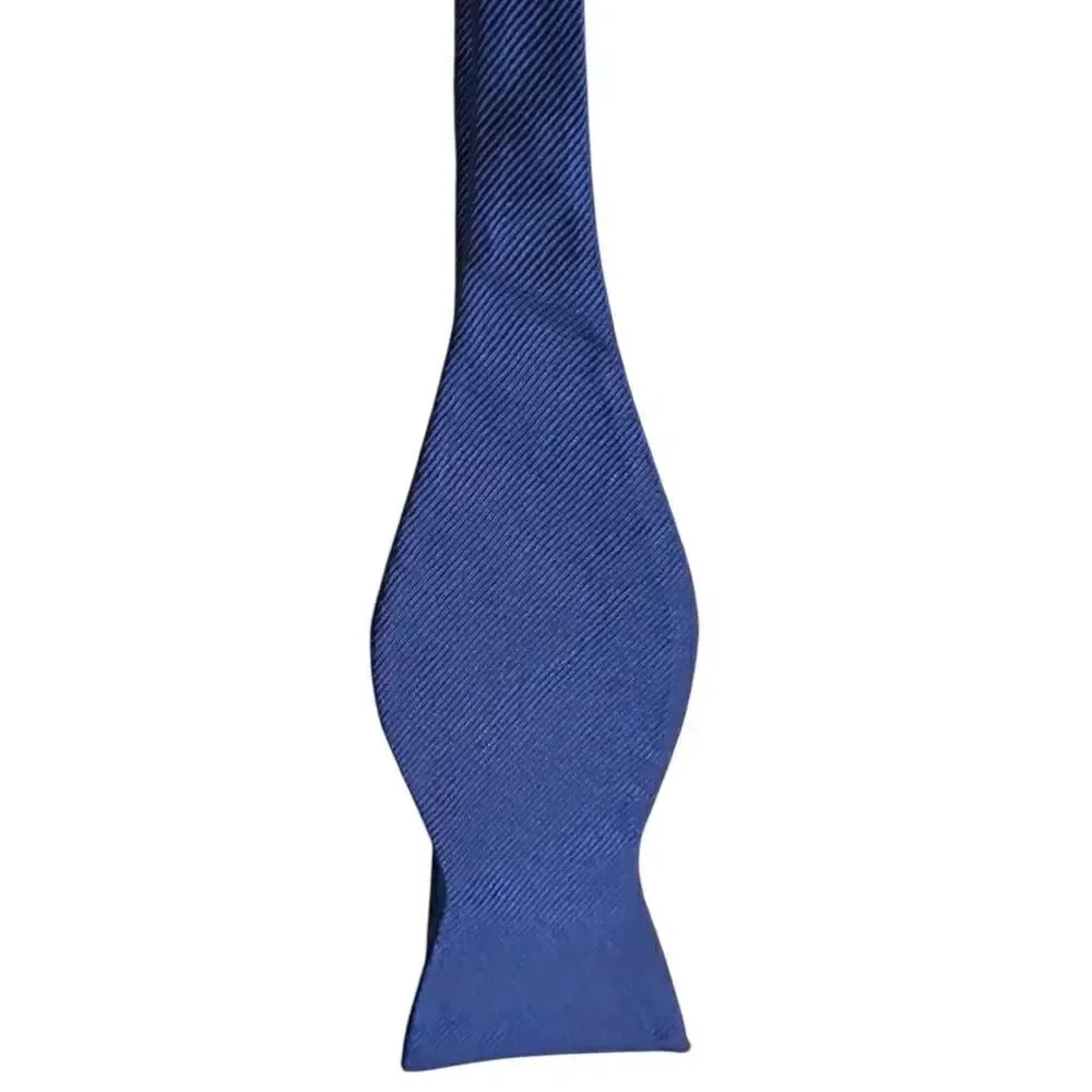 Classic Navy Blue Silk Bow Tie - Timeless Elegance